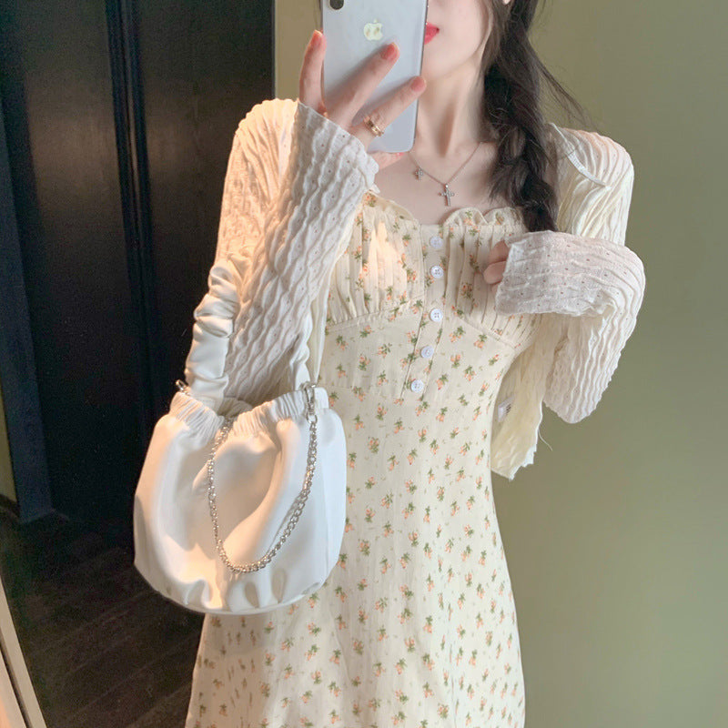 Marilyn Monroe Dress Women's Floral Dress for Spring and Autumn