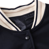Baggy Jacket Casual Stand Collar Colorblock Baseball Uniform Jacket