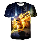 Men and Women Pokemon Pikachu T Shirt Bao Ke Meng Pikachu 3D Digital Printing