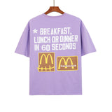 Cactus Jack McDonalds Shirt Short Sleeve High Street Men's and Women's Casual T-shirt