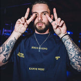 Jesus Is King T Shirt Men's Short Sleeve T-shirt Printed Loose