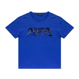 Amiri T Shirt Letter Sketch Casual round Neck Short Sleeves T-shirt