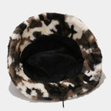 Leopard Fur Hat Autumn and Winter Fisherman Hat