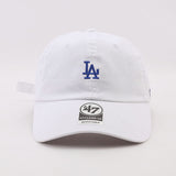 Dodgers and Yankees Baseball Cap 47brand Baseball Cap Female White Soft Top Small Icon La Embroidery