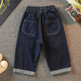 Toddler Boys Pants Crawler Men's Crawler-Piece Spring and Autumn Leisure Jeans