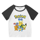 Children Pokemon Pikachu T Shirt Short Sleeve T-shirt Cotton Leisure Sports