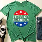 Let'S Go Brandon T Shirt Summer Xingx Pattern Short Sleeve T-Shirt