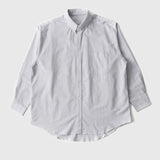 White Work Shirts Japanese Style Wash off Shoulder Shirt Long Sleeve Shirt for Men