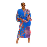 Nina Parker Graffiti Dress Batwing Sleeve Pleated Dress Reverse
