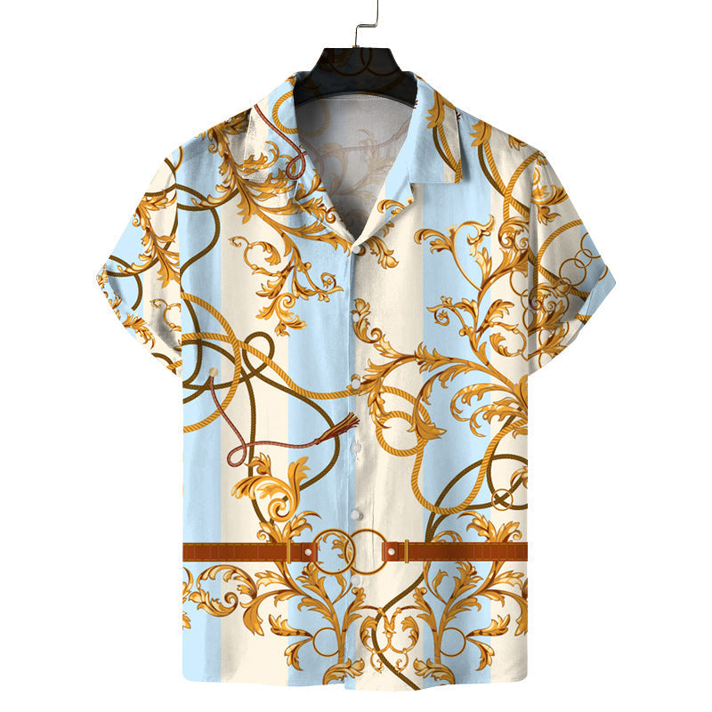 Men Beach T Shirts Men's Spring Short Sleeve Casual