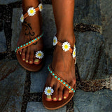 Women Open Toe Sandals Flats Flat Casual Beach Women's Shoes