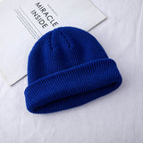 Toboggan Hat Women's Trendy Autumn and Winter Knitted Woolen Cap Winter