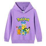 Children Pokemon Pikachu Hoodie Spring and Autumn Boys and Girls Cotton Hooded Sweater