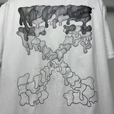 Men's Tshirt Cotton Casual Arrow Flower Print Owt t shirt