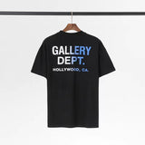 Gallery Dept T Shirts Gradient Color Letter Print Short-Sleeve T-shirt Men and Women