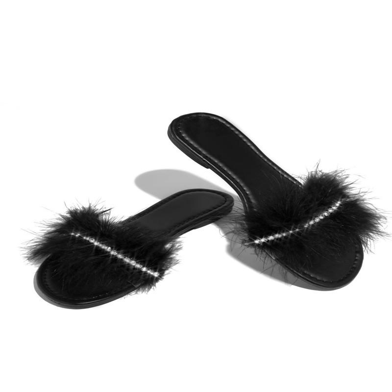 Women Open Toe Sandals Flats Summer Flat Slippers