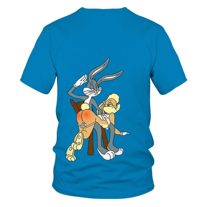 Bugs Bunny Shirt Printed T-shirt Summer Casual Men's Short Sleeve