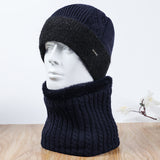 Men Winter Hats Men's Warm Wool Knitted Hat Outdoor Sports Cold Hat