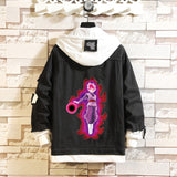 Comic Denim Jacket Autumn and Winter Casual Loose Jacket Clothes
