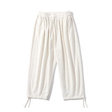 Man Fall Outfits Cargo Pants Street Straight Corduroy Casual Pants Loose Elastic Solid Color Simple Overalls Trousers