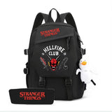 Stranger Things Hellfire Club Backpack USB Charging Backpack Student