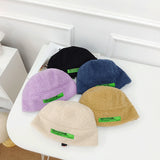 Beanies Lamb Wool Hat for Men and Women Autumn and Winter Letter Labeling Thermal Head Cover Beanie Hat