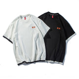 Men's T-Shirt Summer Men's Solid Color round Neck Embroidered T-shirt