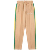 Palm Angels Pants Angel Rainbow Striped Pants Men's and Women's Casual Trousers Loose