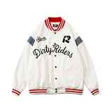 Mens Fall Outfits Retro Alphabet Embroidered Baseball Uniform Coat Men Baggy Casual Jacket