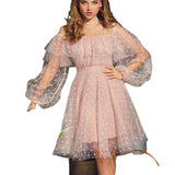 Olivia Wilde Dress Ladies Banquet Champagne Fairy Temperament Long Sleeve