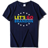 Let's Go Brandon T Shirt Printed Short-Sleeved T-shirt Women's Loose Cotton Top
