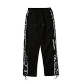 Man Fall Outfits Cargo Pants Casual Pants Men's Loose Drawstring Sports Pants Straight Ankle Tied Overalls