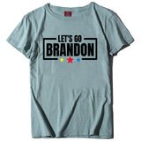 Let's Go Brandon T Shirt Letter Print Short-Sleeve T-shirt Women's Top