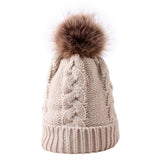 Women Winter Hats Winter Women's Wool Hat Acrylic Trim Warm Knitted Hat