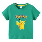 Children Pokemon Pikachu T Shirt Children Summer Clothing Short Sleeve T-shirt