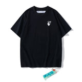 Summer off Pink Gradient Arrow Pattern round Neck Pullover Short Sleeve Men and Women Half Sleeve t shirt