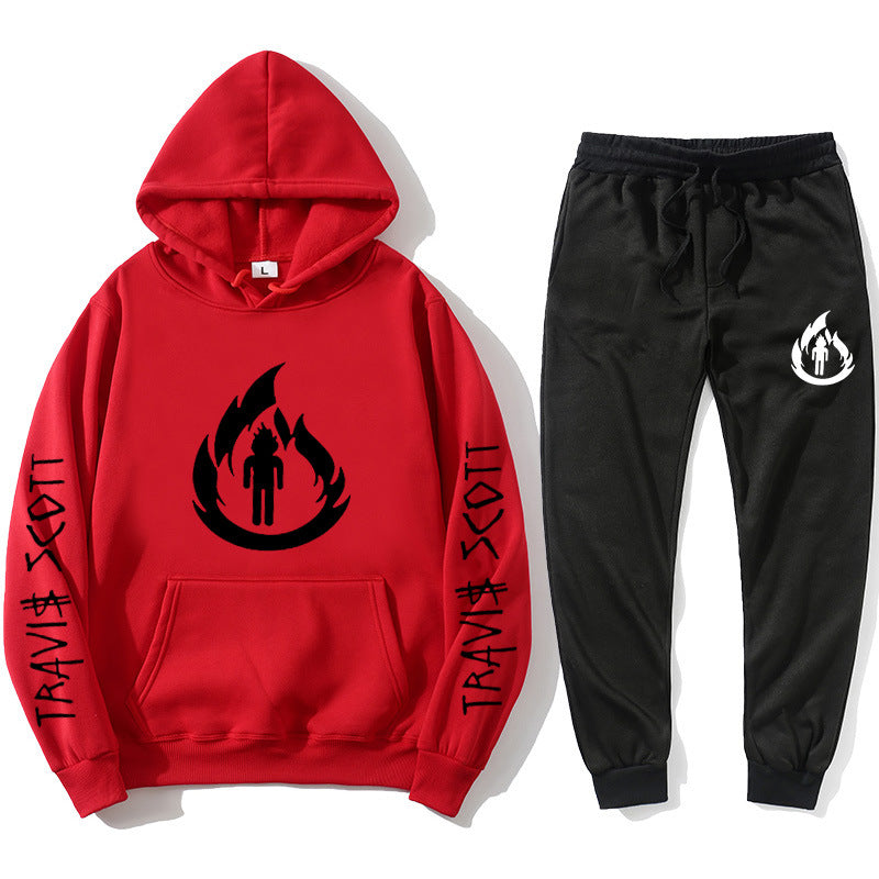 Travis Scott Astroworld Hoodie & Pant 2 Piece Set Sweater Hooded Set