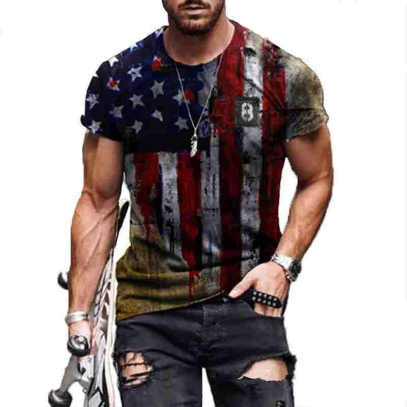 Tactics Style T Shirt for Men Summer round Neck Print T-shirt