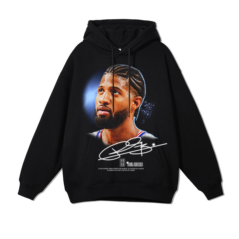 Paul George Hoodie Paul George Printed Hoodie Men's and Women's Pure Cotton