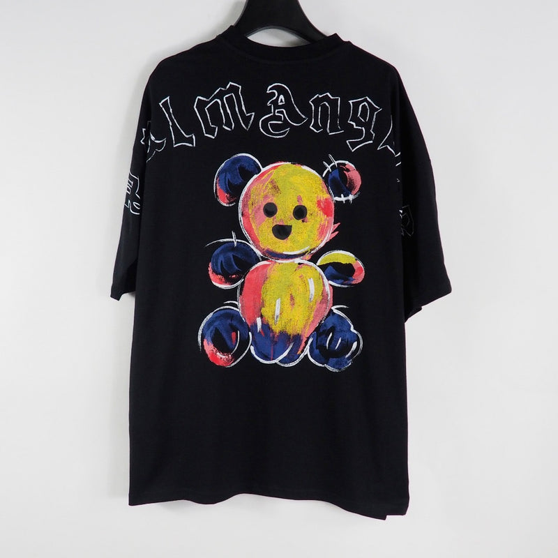 Palm Angels Sweatshirts Painted Bear Letter Print Short-Sleeve Men and Women