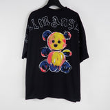 Palm Angels Sweatshirts Painted Bear Letter Print Short-Sleeve Men and Women