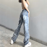 Julia Fox Low Rise Trousers Straight Jeans Loose Street Straight Casual Pants