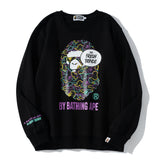 Shark Print Sweatshirts Spring Fashion Brand Round Neck Pullover Undershirt Sweater