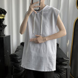Men Sweatshirts Sleeveless T-shirt Men's Loose Short Sleeve
