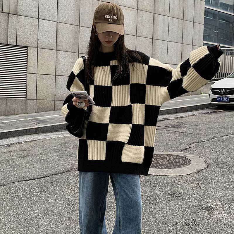 Preppy Aesthetic Sweater Sweater Women's Autumn Winter Retro Knitwear