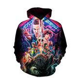 Stranger Things Hoodie 3D Digital Printing Hooded Pullover Anime Baseball Uniform Sweater