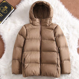 Women Winter Coats Puffer Jacket Down Coat Autumn and Winter Loose Hooded Thin Lightweight Short Type Down Jacket Women's Coat