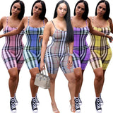 Women Plaid Catsuit Woman Checkered Jumpsuit Suspender Plaid Printed Casual Jumpsuit Jumpsuit