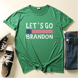 Let'S Go Brandon T Shirt Letter Short Sleeve Printed Fashion T-Shirt