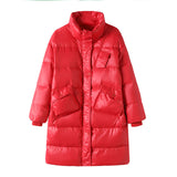 Women Winter Coats Puffer Jacket Down Coat Down Jacket Female Winter Glossy Thickening Stand Collar Coat